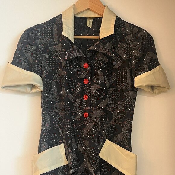 VINTAGE 1970s Jeff Banks London dress - Picture 1 of 7